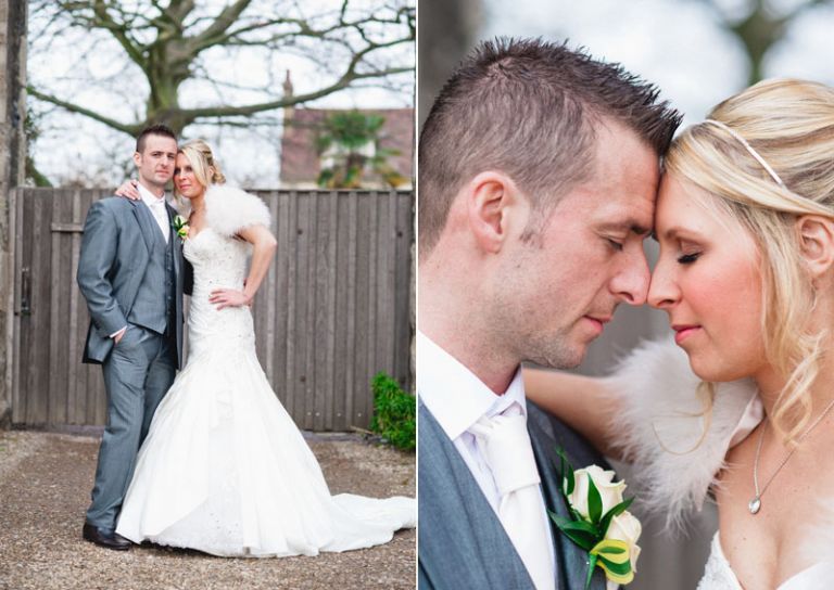 Bride and Groom Portraits Cooling Castle Barn