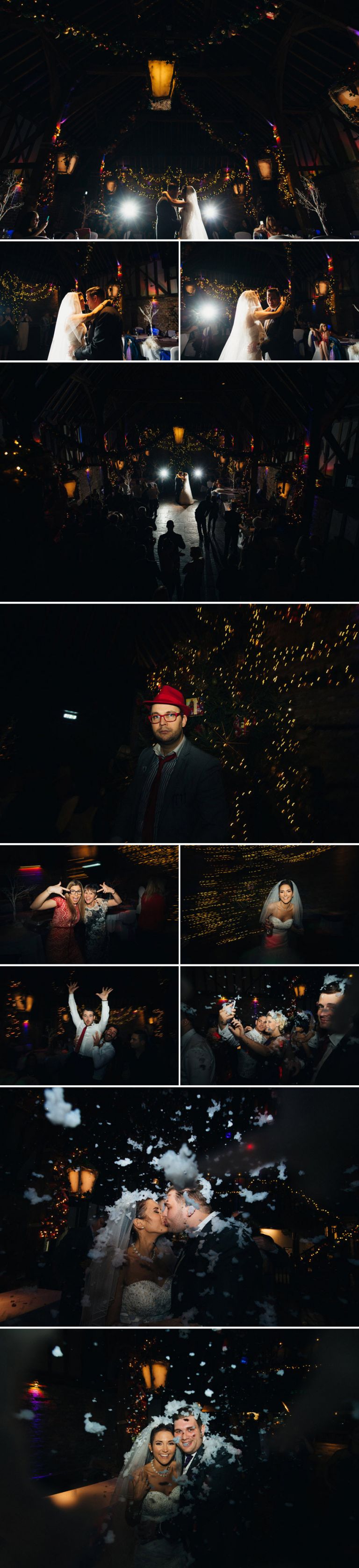 A christmas themed wedding at cooling castle barn