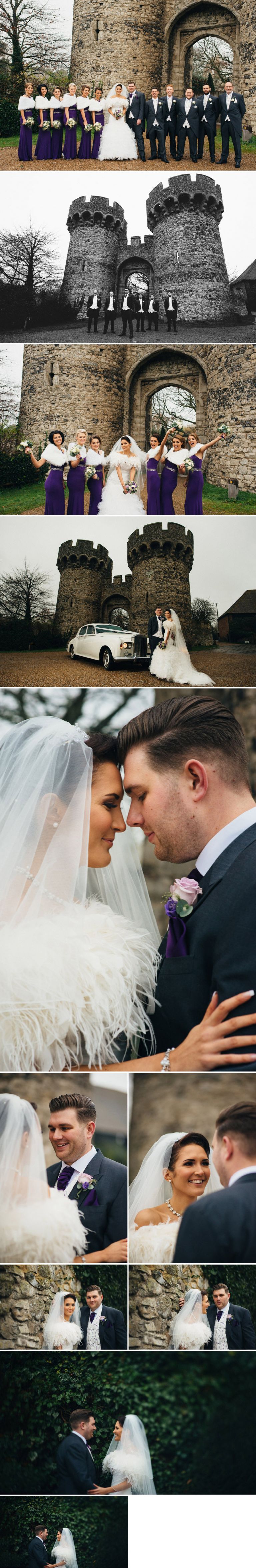 A christmas themed wedding at cooling castle barn