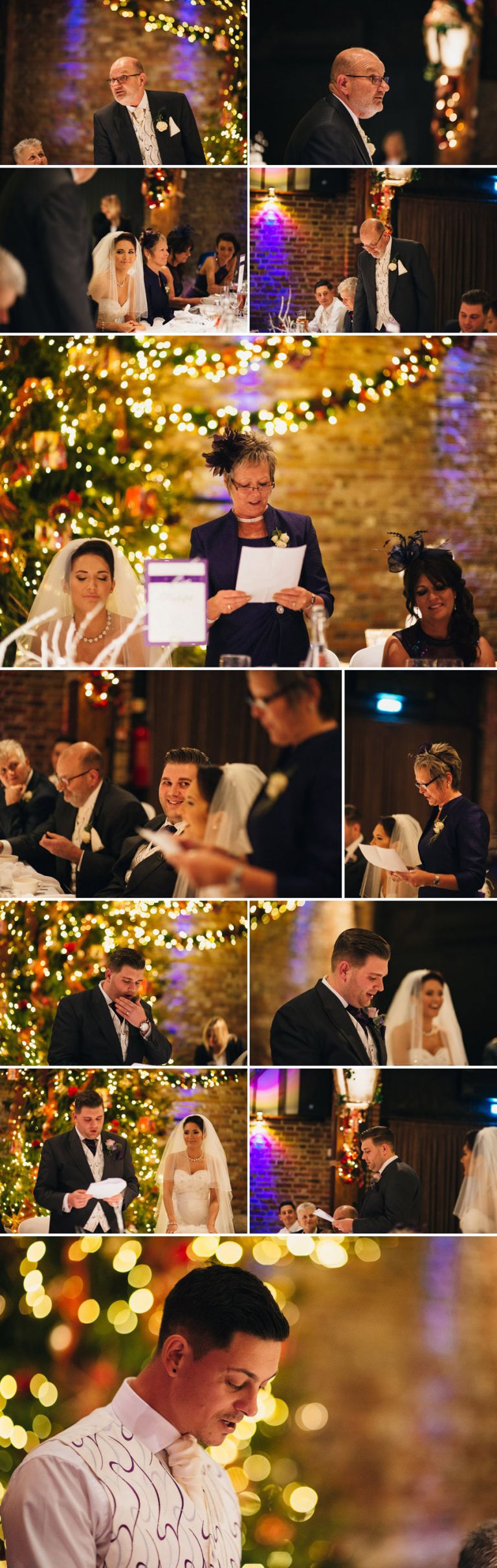 A christmas themed wedding at cooling castle barn