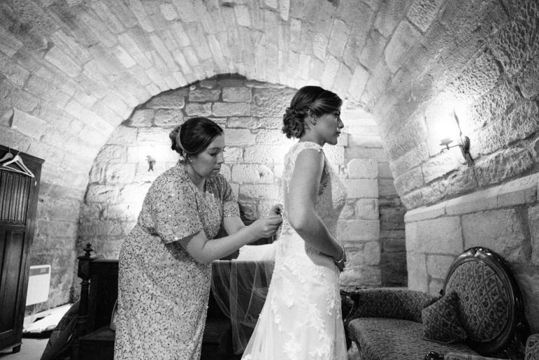 Wedding photography at Dalhousie Castle