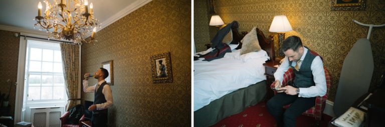 Wedding photography at Dalhousie Castle