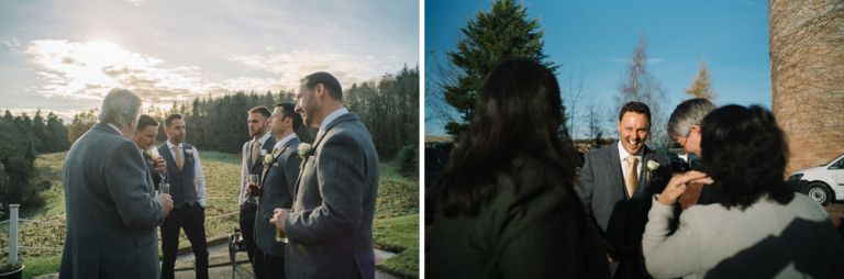 Wedding photography at Dalhousie Castle