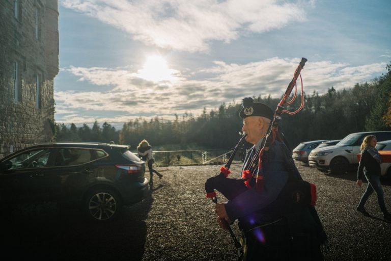 Wedding photography at Dalhousie Castle