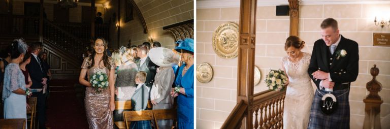 Wedding photography at Dalhousie Castle