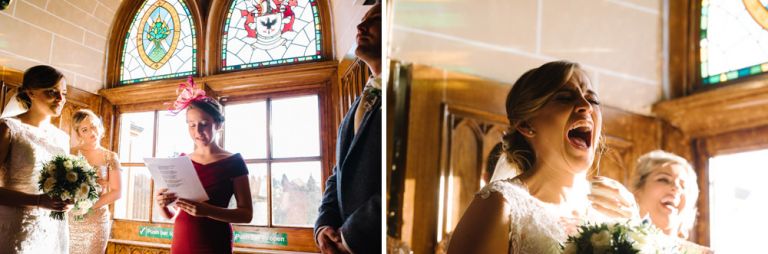 Wedding photography at Dalhousie Castle