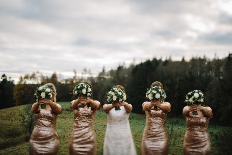 Wedding photography at Dalhousie Castle