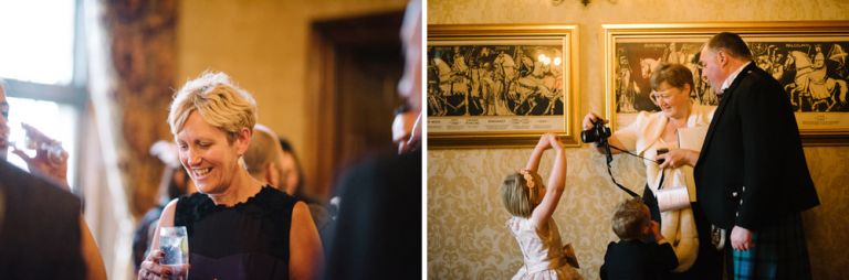Wedding photography at Dalhousie Castle