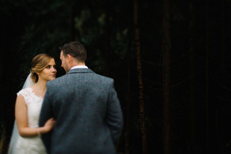 Wedding photography at Dalhousie Castle