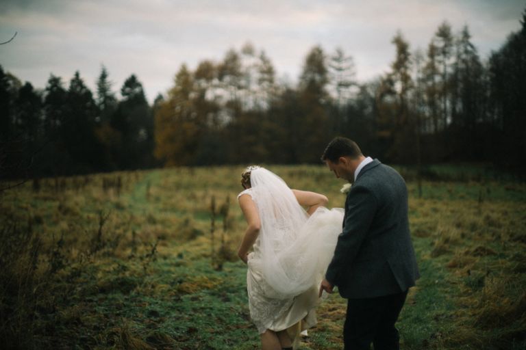 Wedding photography at Dalhousie Castle