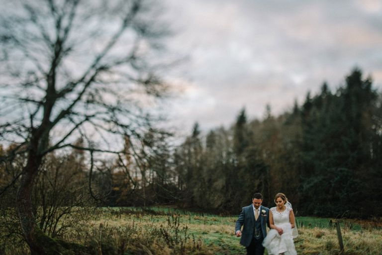Wedding photography at Dalhousie Castle