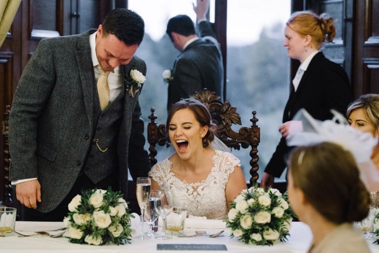 Wedding photography at Dalhousie Castle