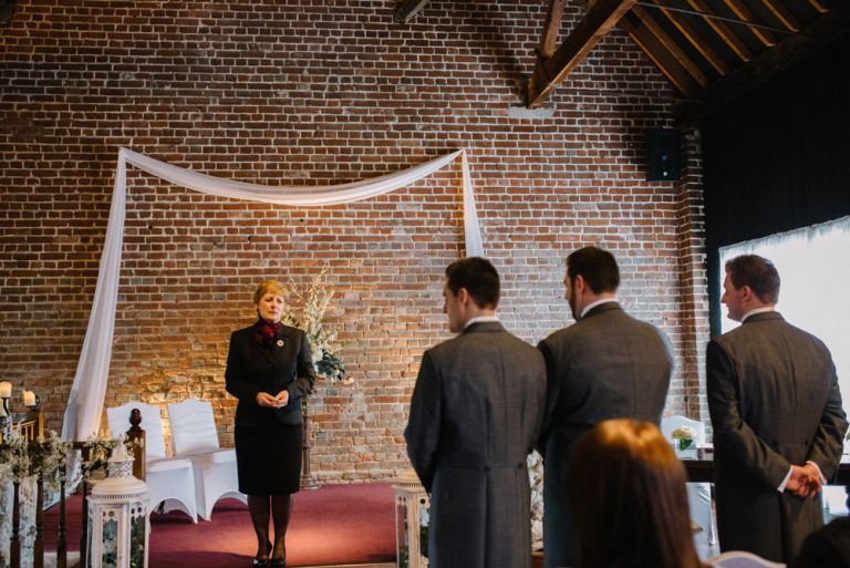 A winter wedding at cooling castle barn